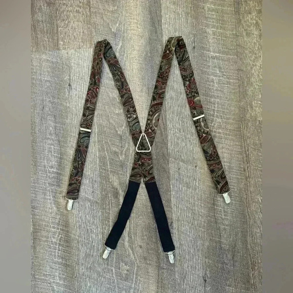 💎💟Men’s |  Vintage Print Suspenders - Picture 1 of 11